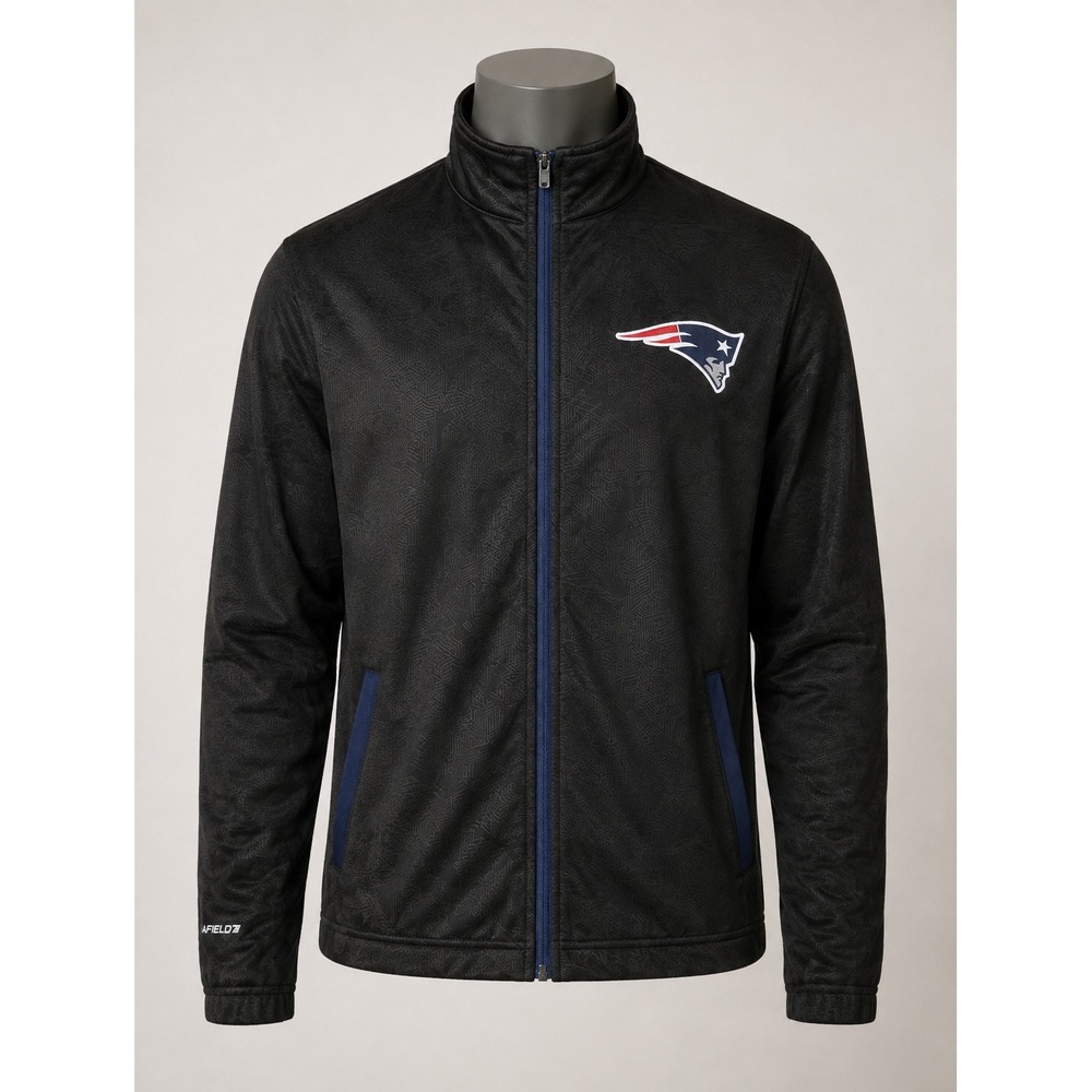 Fanatics New England Patriots Mens Full Zip Track Jacket Black Size M NFL